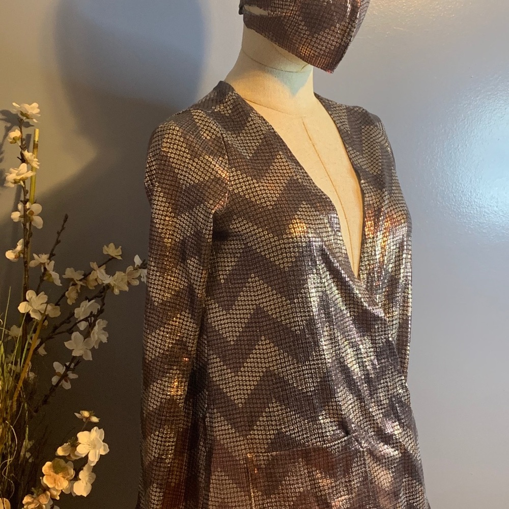 Seductive Brown& Sliver Sequin One Set - image 3